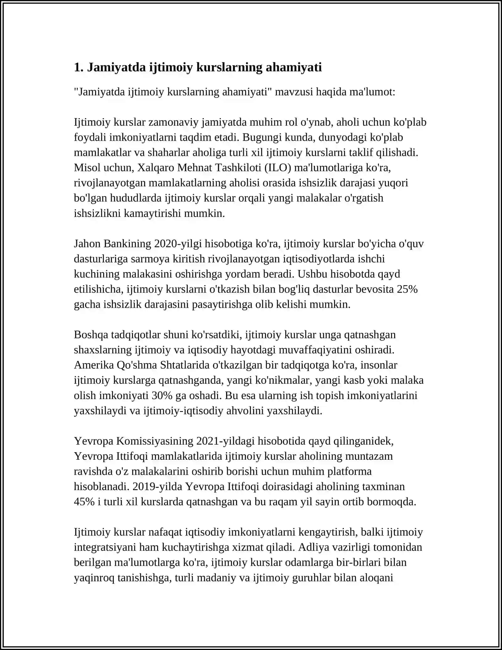 IJTIMOIY KURSLARNING RO'LI VA O'RNI 3