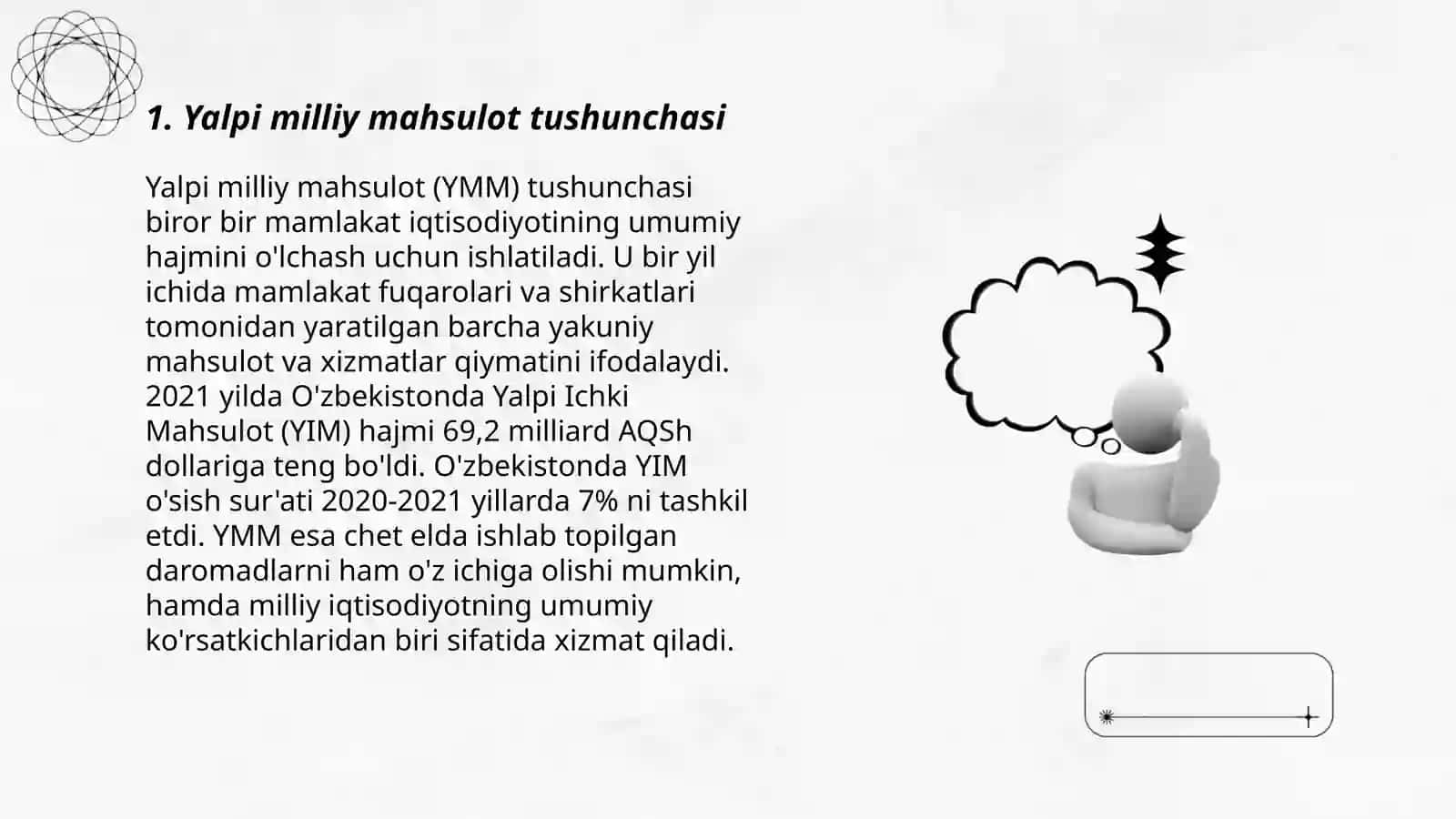 Yalpi milliy maxsulot va uning xarakat shakillar 3