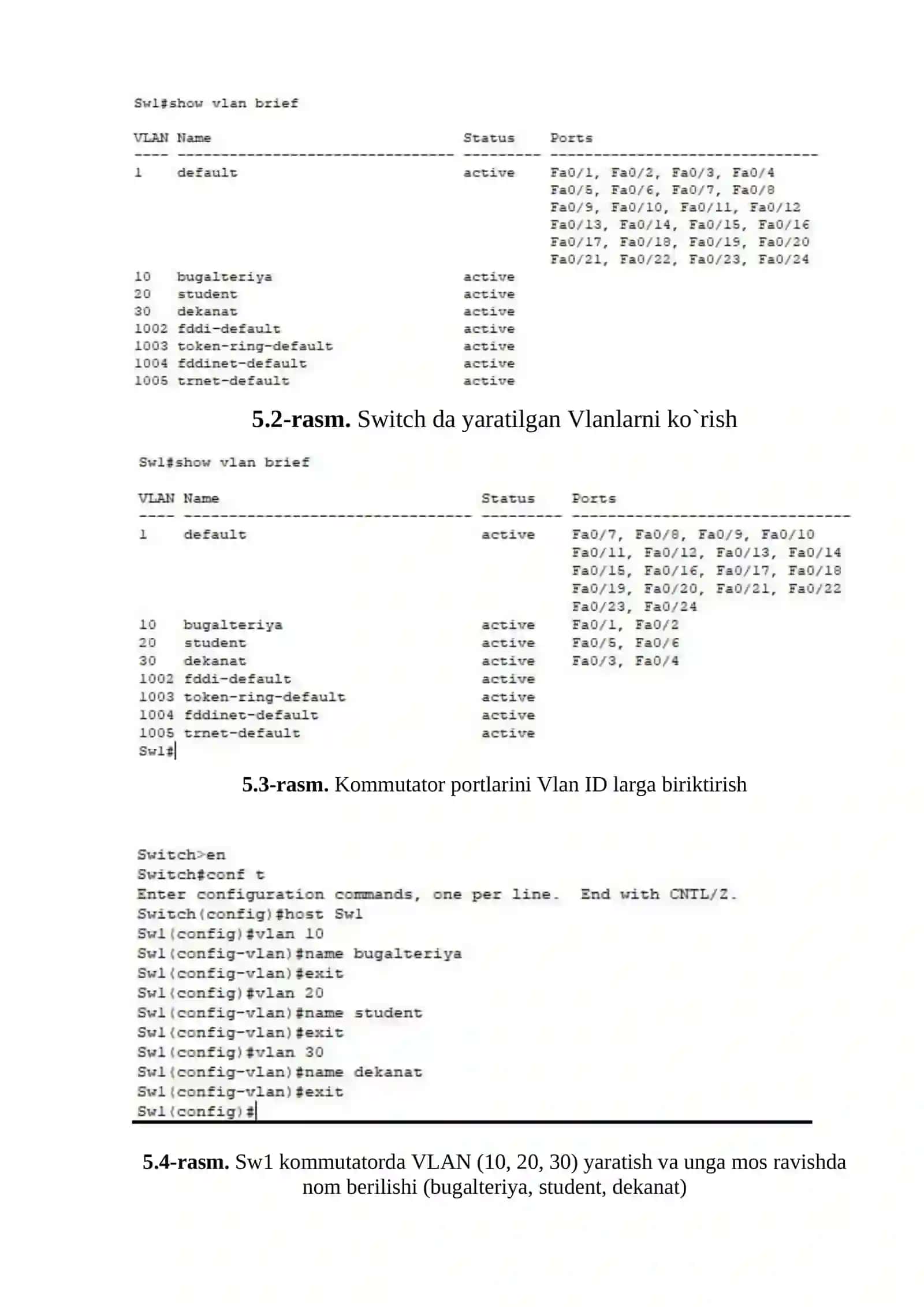 VTP PROTOKOLI SOZLASH. Amaliy ish 3