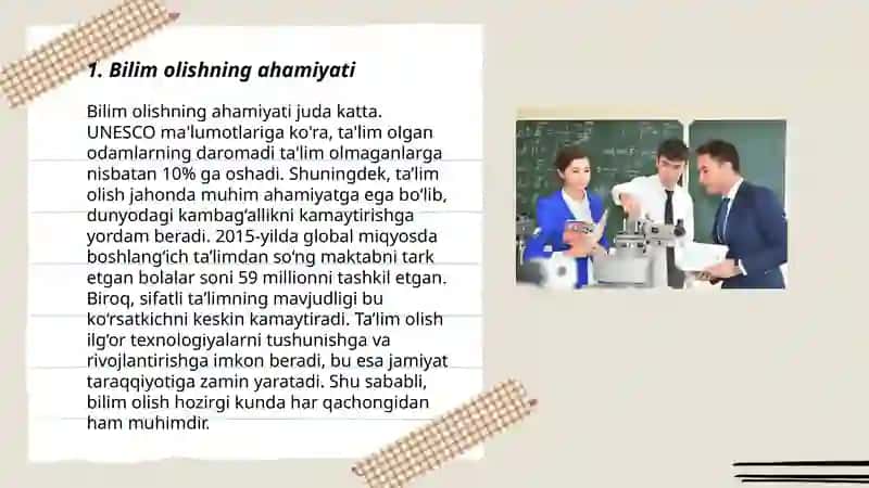 Bilim olish sirlari 3