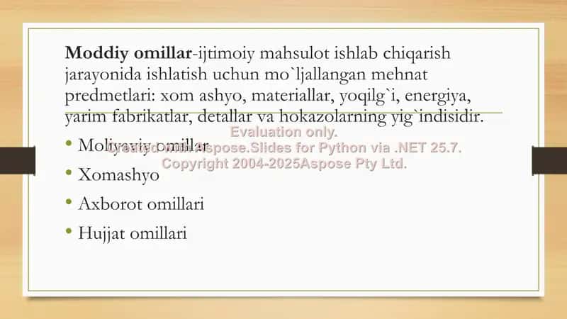 Ehtiyojlar va resurslar 3
