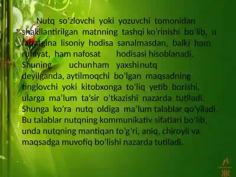 Nutq bayon qilish 3