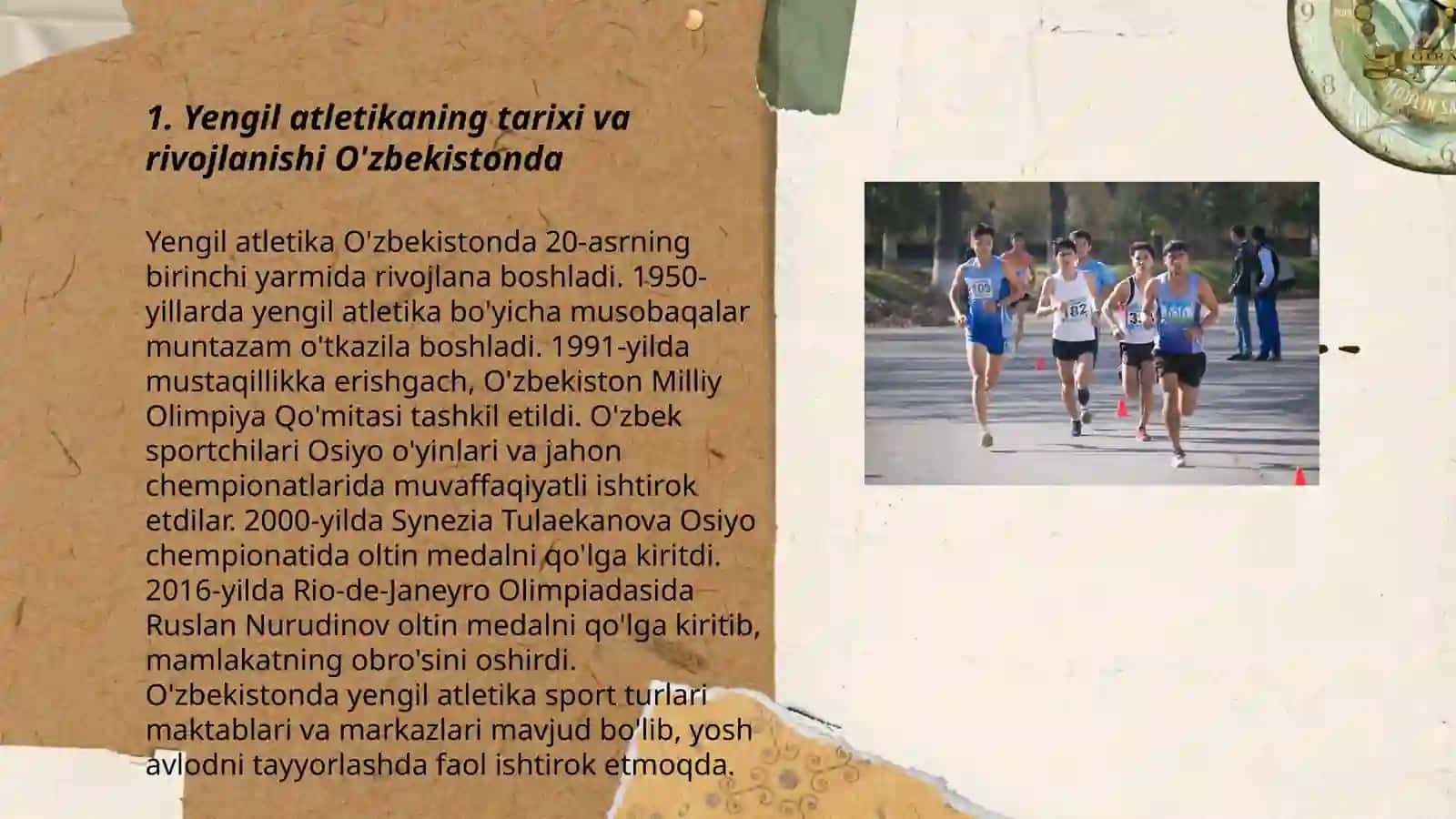 Yengil atletikaning tarixi va rivojlanishi O'zbekistonda 3
