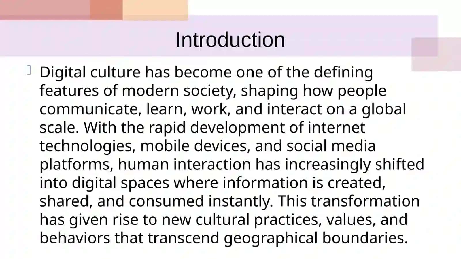 Digital Cultures and Global Trends 3