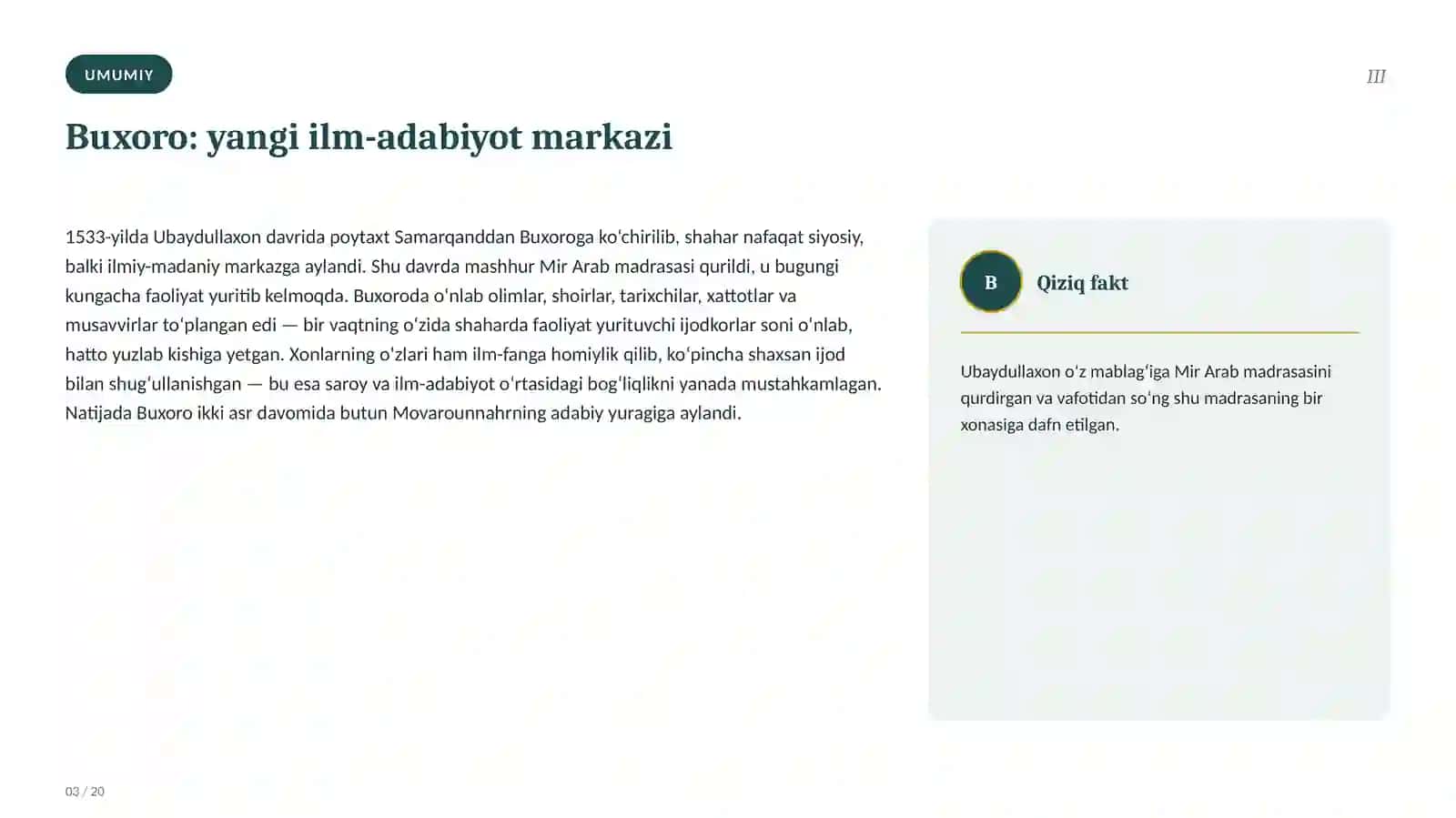 Qul Ubaydiy, Muhammad Solih, Xoja va Turdi Farog‘iy merosining janriy-g‘oyaviy xususiyatlari 3