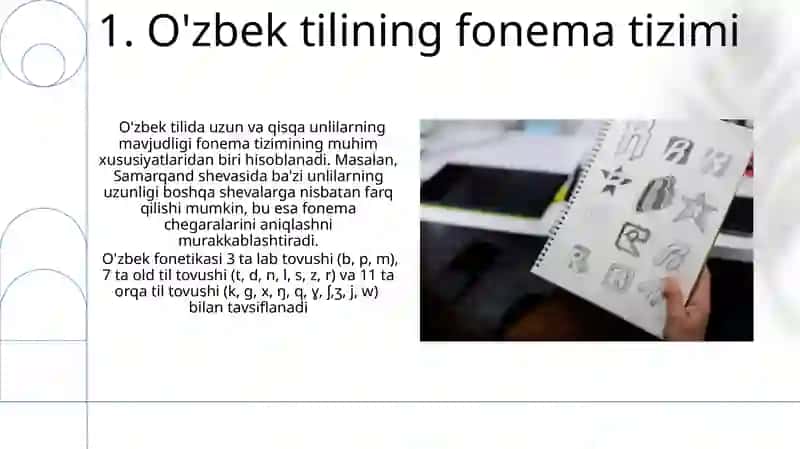 Fonema nazariyasi. O'zbek tili fonologiyasi 3