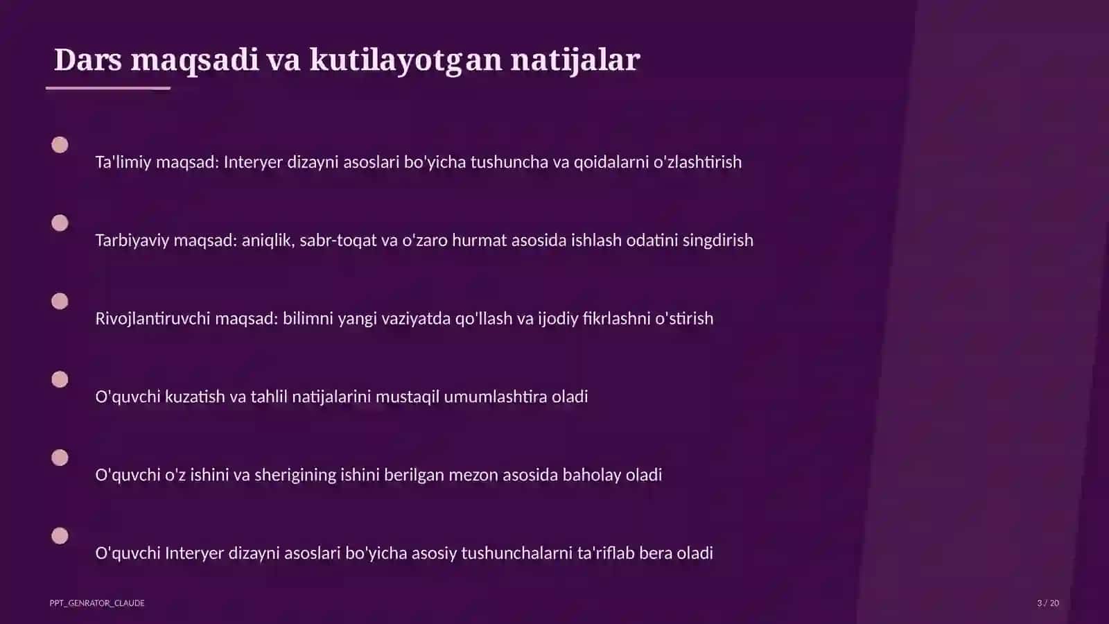 Interyer dizayni asoslari (8-sinf) 3
