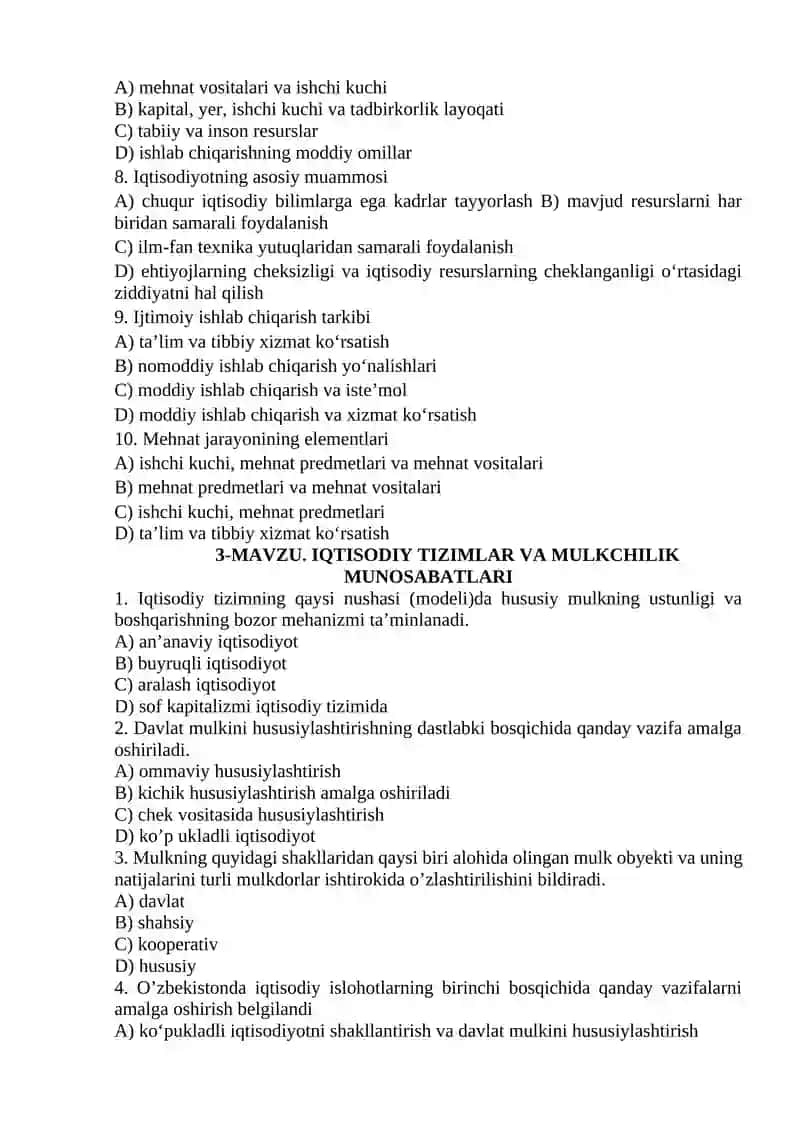 IQTISODIYOT NAZARIYASI FANINING PREDMETI VA BILISH USLUBLARI 3