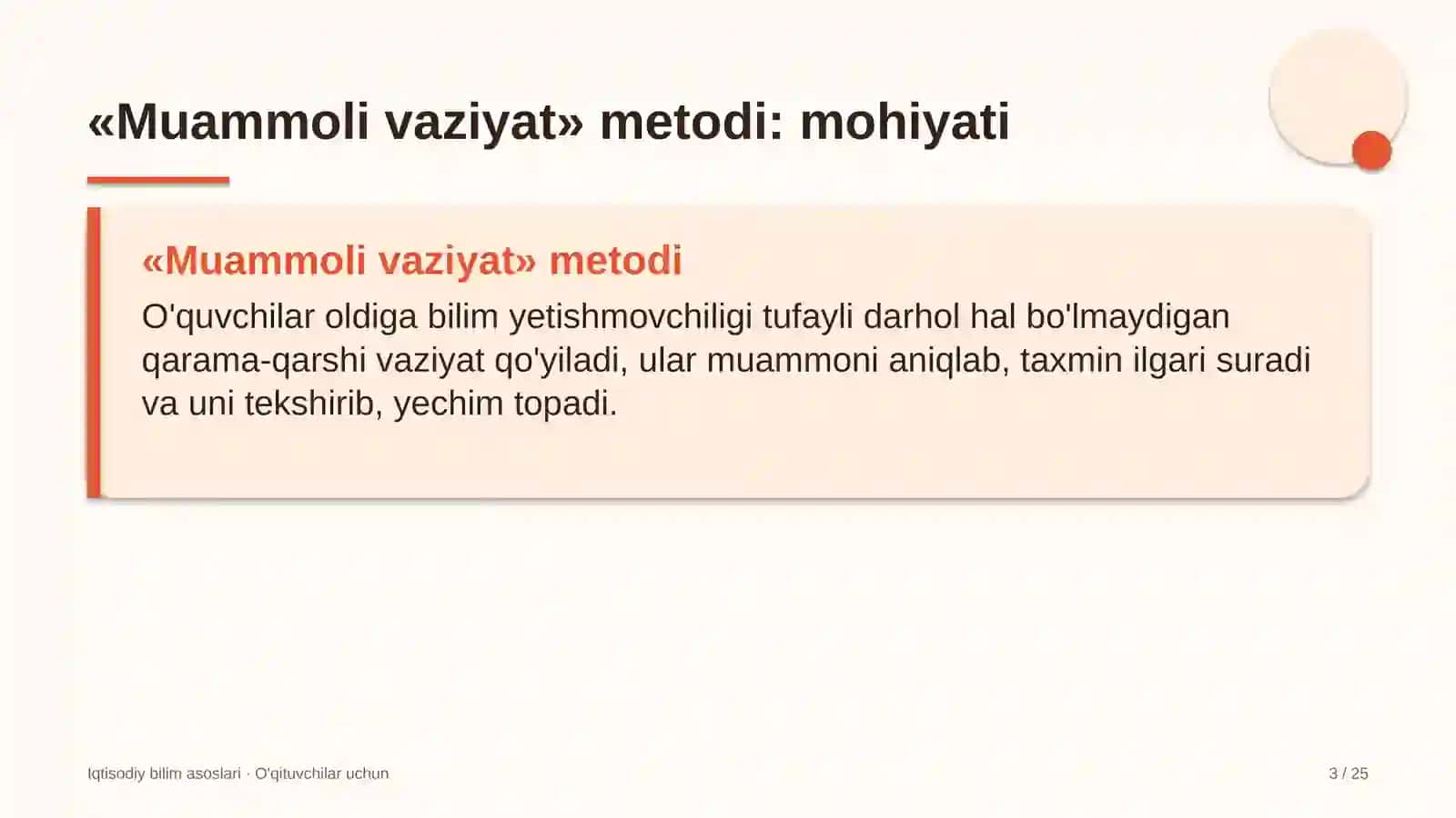 iqtisodiy bilim asoslari darslarida muammoli vaziyat metodidan foydalanish 1075 3