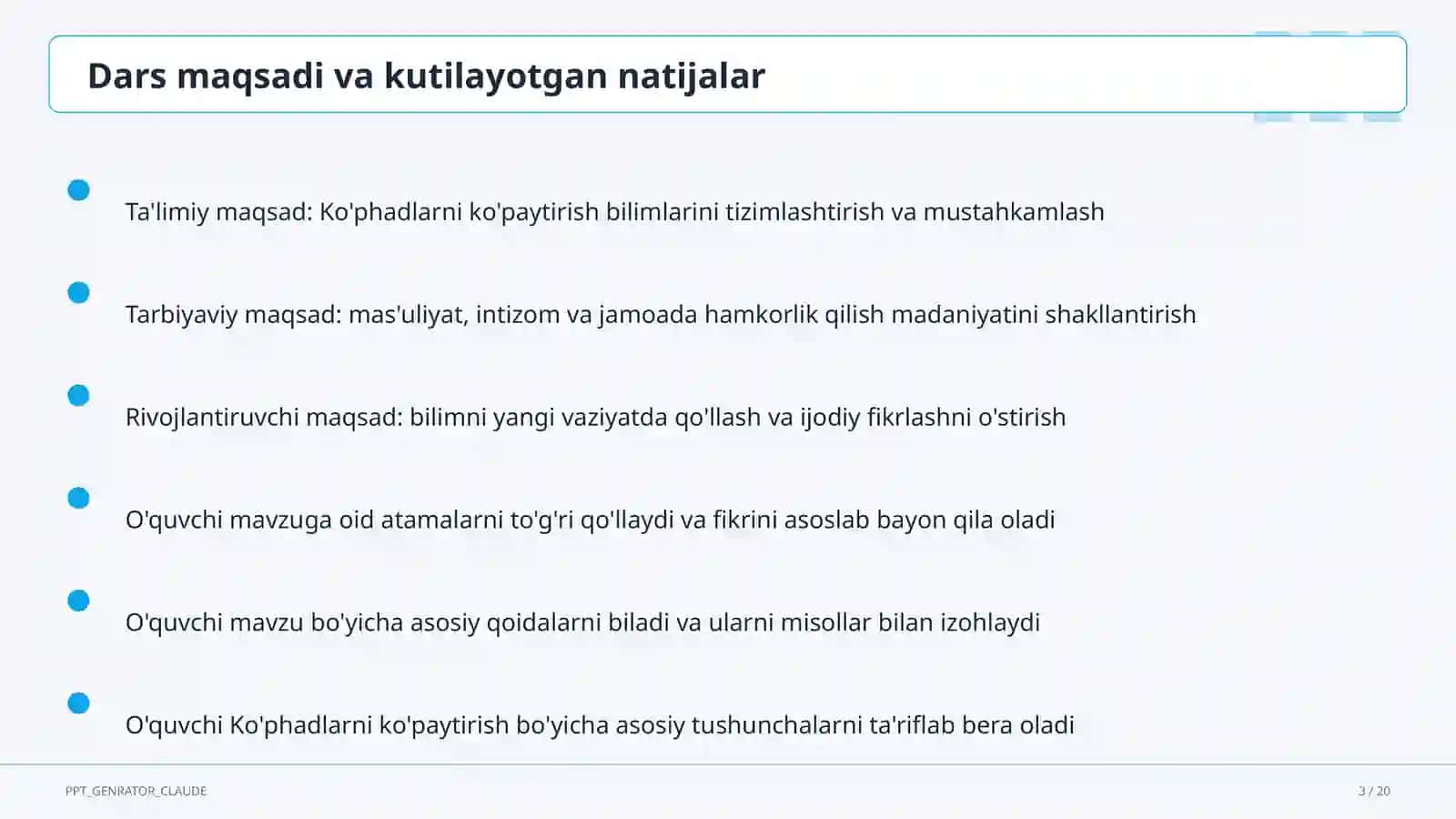 Algebra (7–11) — mustaqil o'rganish uchun 3