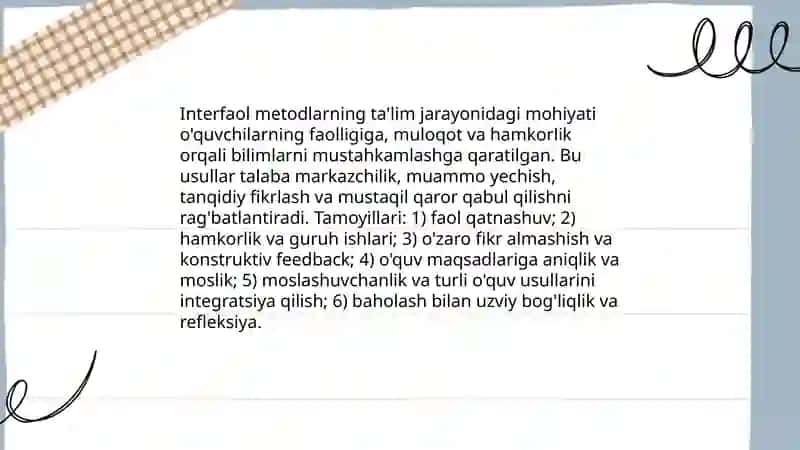 Interfaol metodlar 3