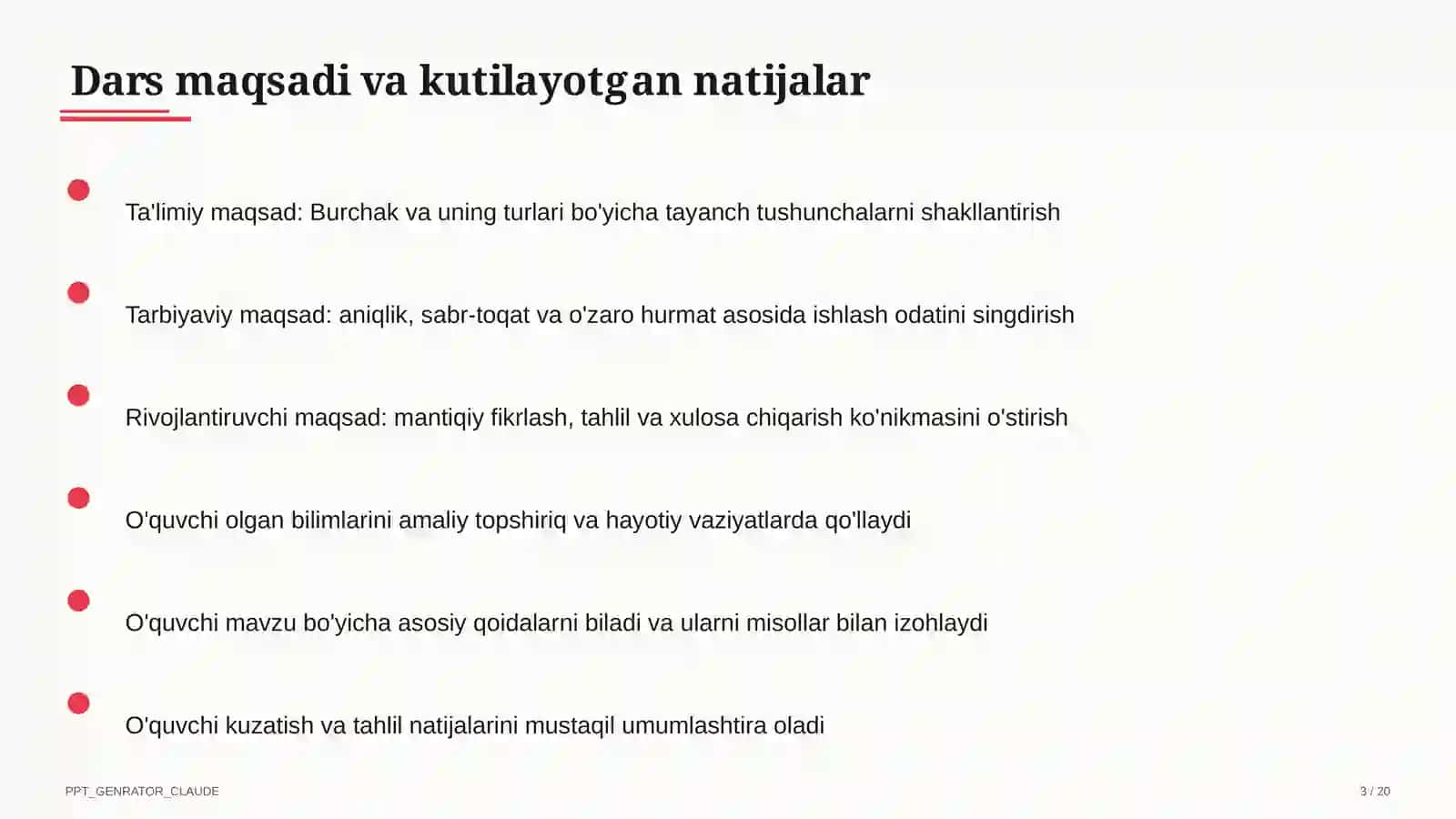 Burchak va uning turlari (4-sinf) 3