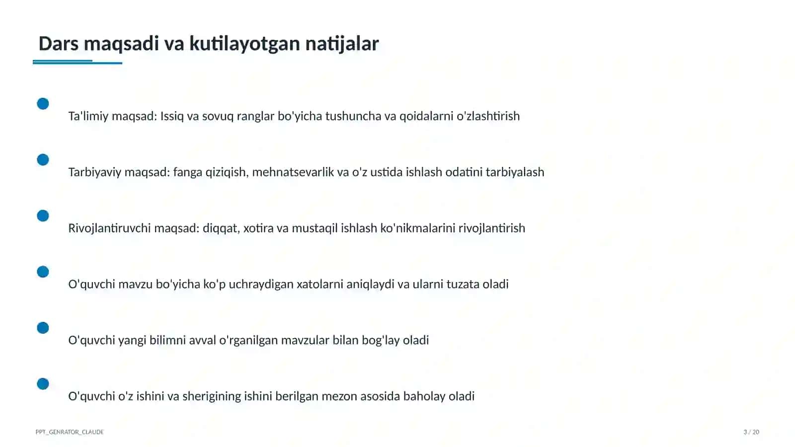 Issiq va sovuq ranglar (2-sinf) 3