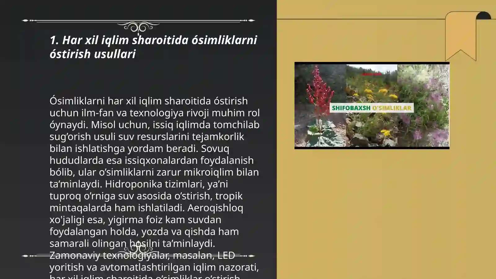 Tuzli muhitda o'simliklar saqlash 3