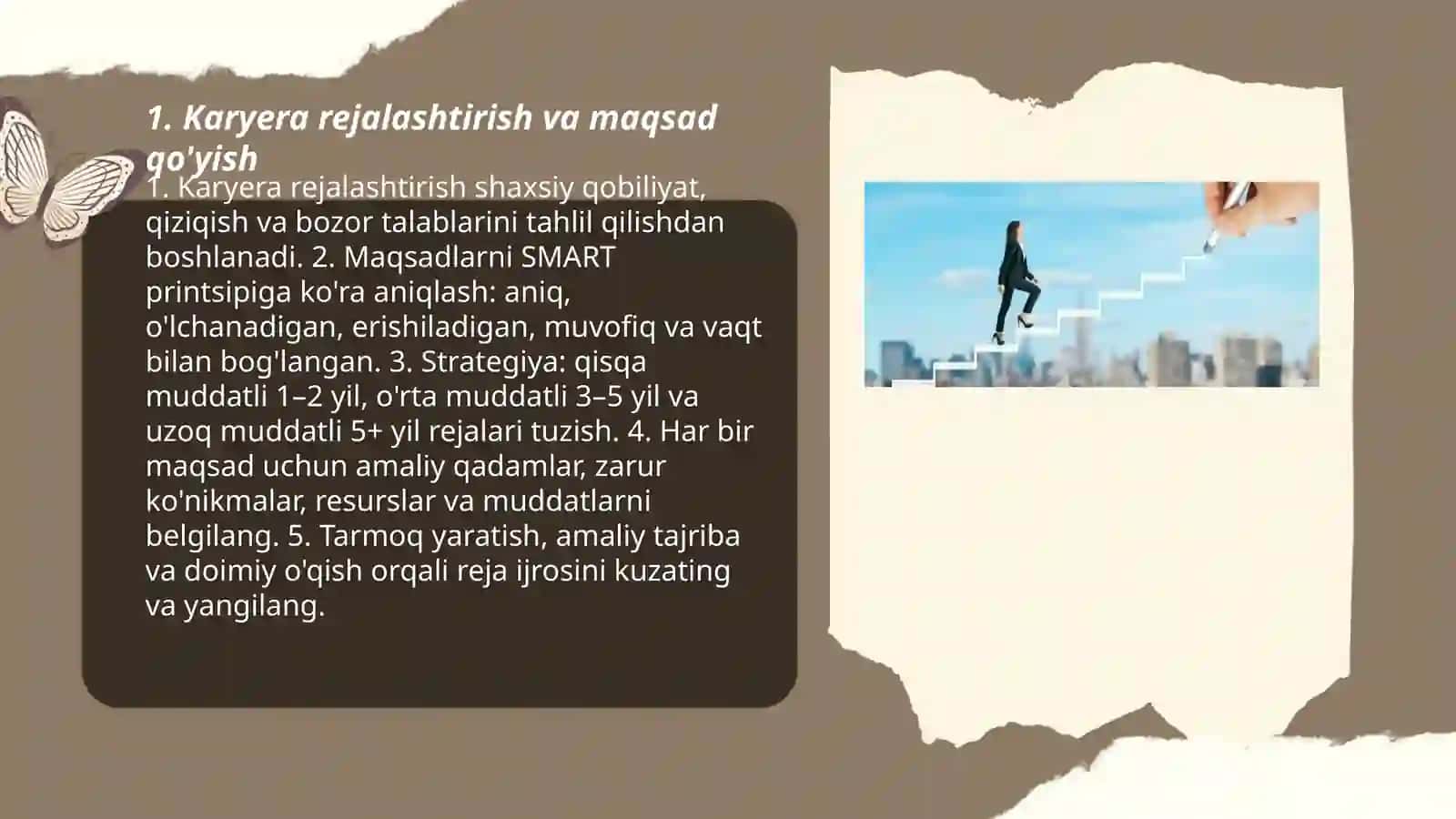 Karyera rejalashtirish va maqsad qo'yish 3