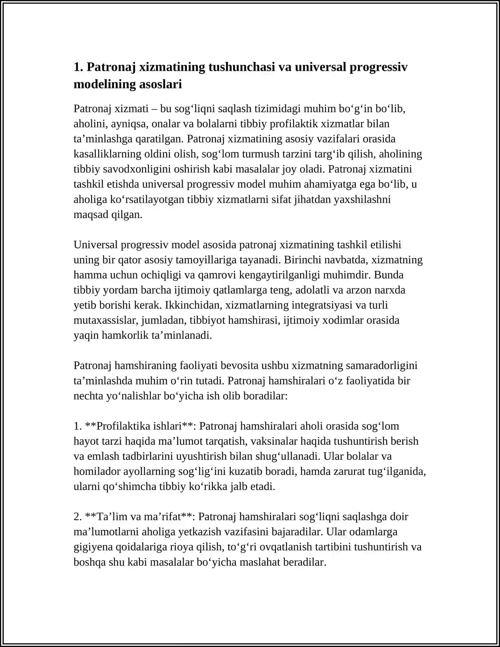 PATRONAJ XIZMATINING UNIVERSAL PROGRESSIV MODELI 3