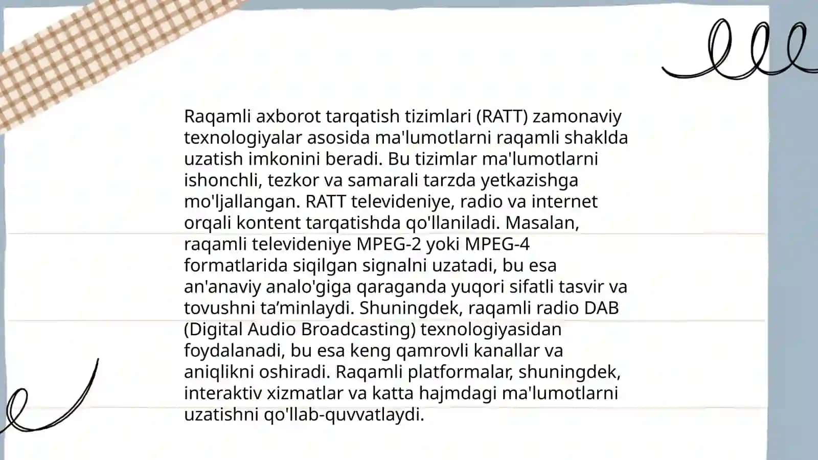 Raqamli axborot tarqatish tizimlari 3