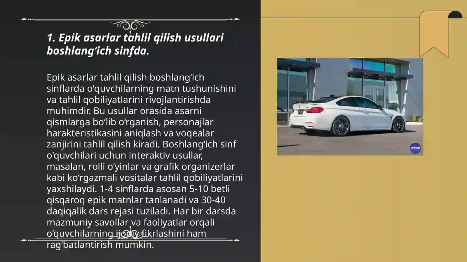 Epik asarlar ustida ish 3