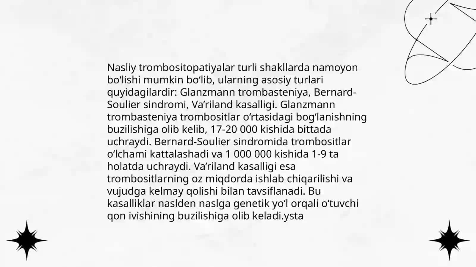 Nasliy va orttirilgan trombositopatiyalar va tombositopeniyalar 3