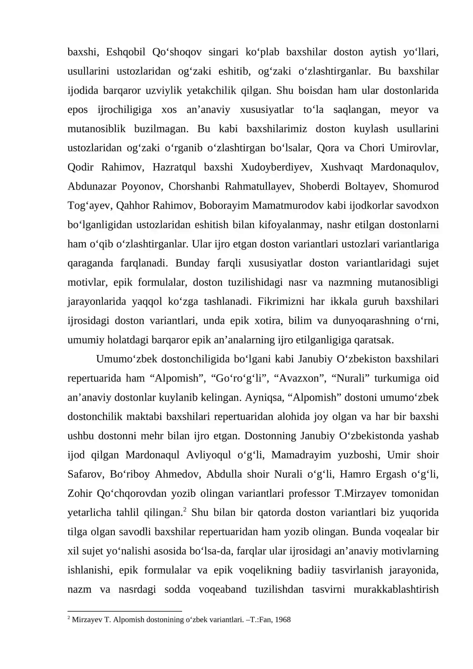 Baxshilar ijrochiligida epik xotira, bilim va dunyoqarashning o‘rni 3