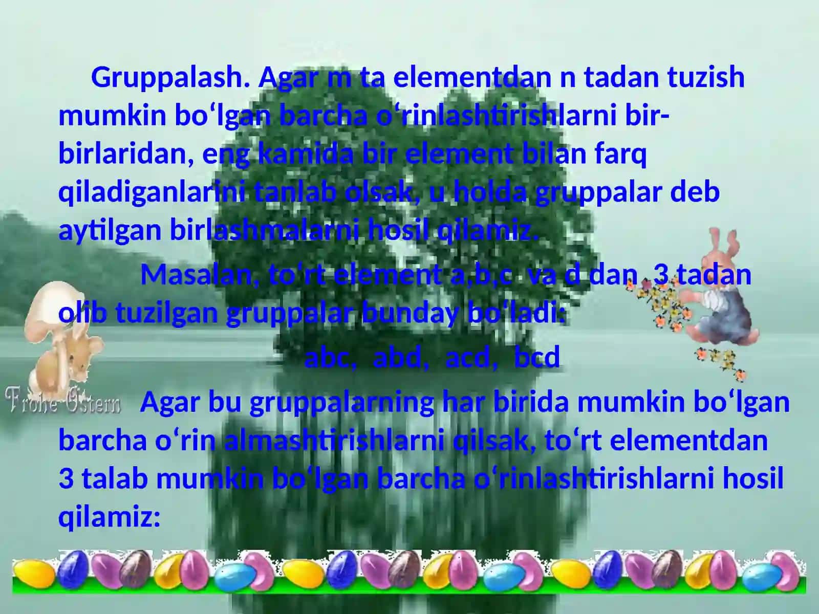 Kombinatsiya vaularning xossalari 3
