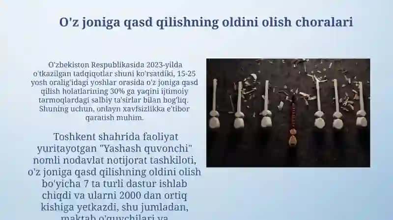 Suitsid tushunchasi, turlari, xavf omillari, profilaktika choralari 3