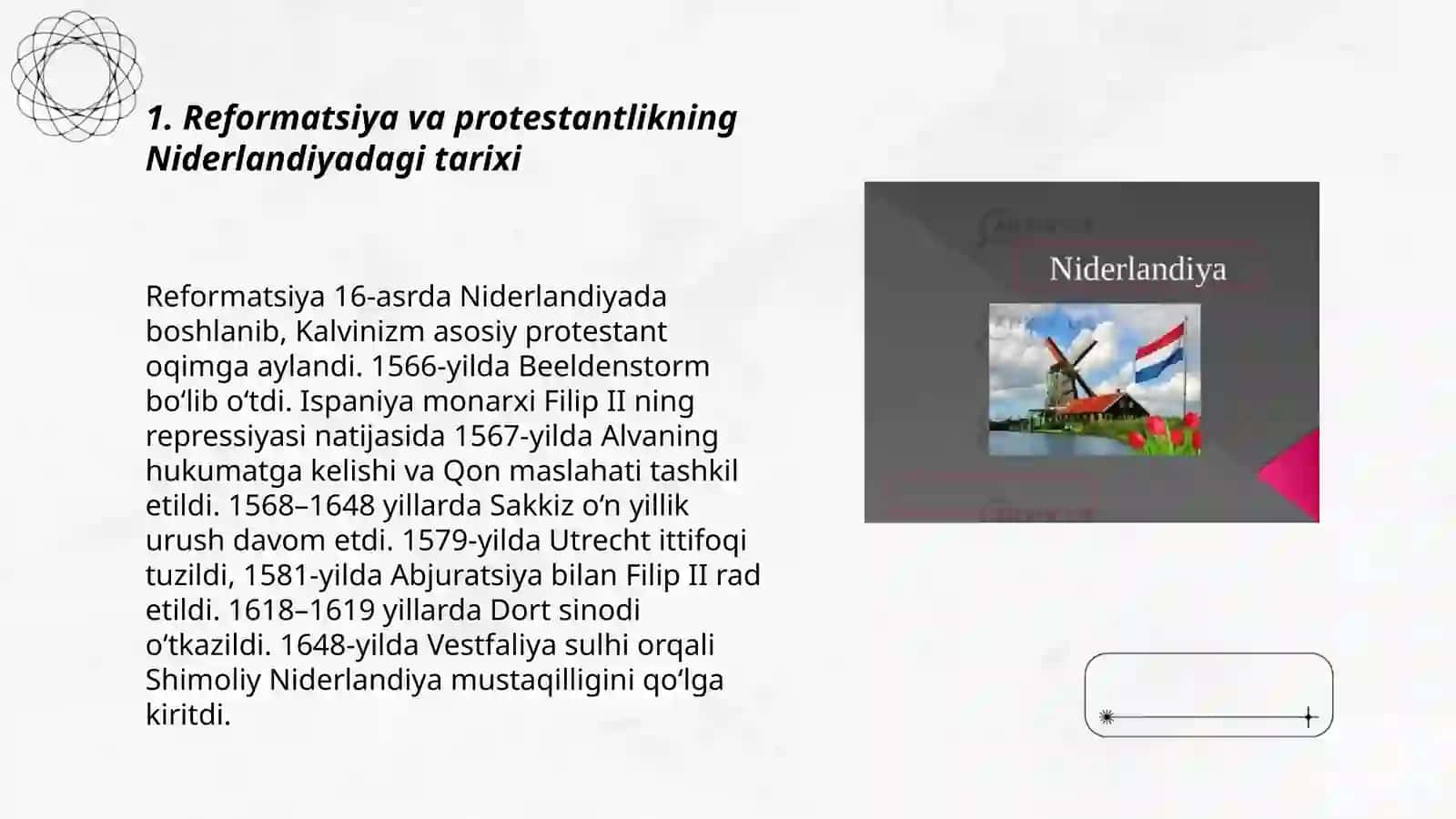 Niderlandiya yangi davirda: tarixiy taraqiyatning asosiy vaqyalaru va jarayonlarii 3
