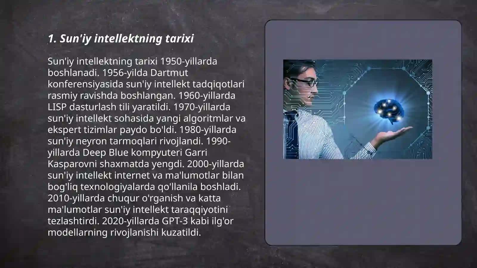 Suniy intellekt.Til 3