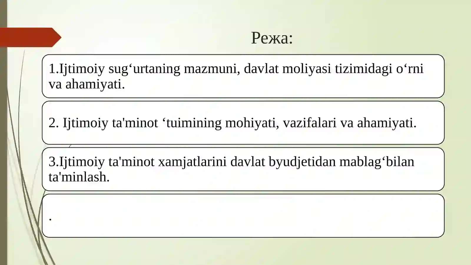 O’zbekiston respublikasida davlat moliya tizimidagi islohotlarning asosiy yo’nalishlar 3