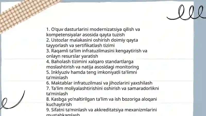 Taraqqiyot strategiyasining ta'limga oid maqsadi 3