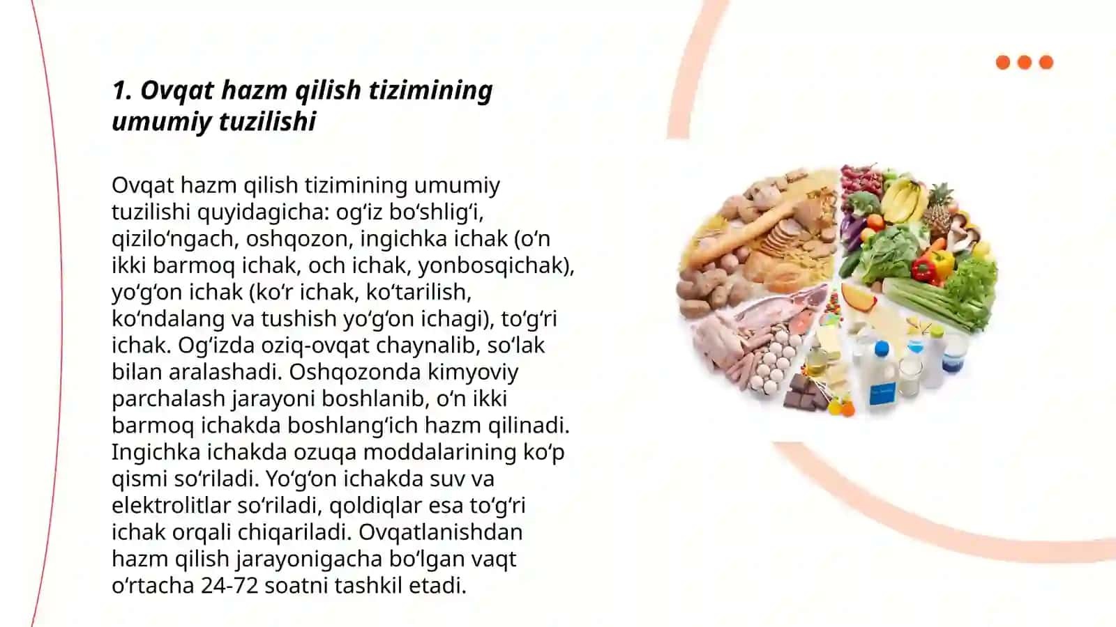 Ovqat hazm qilish tizimining yosh xususiyatlari va ovqatlanish gigiyenasi 3