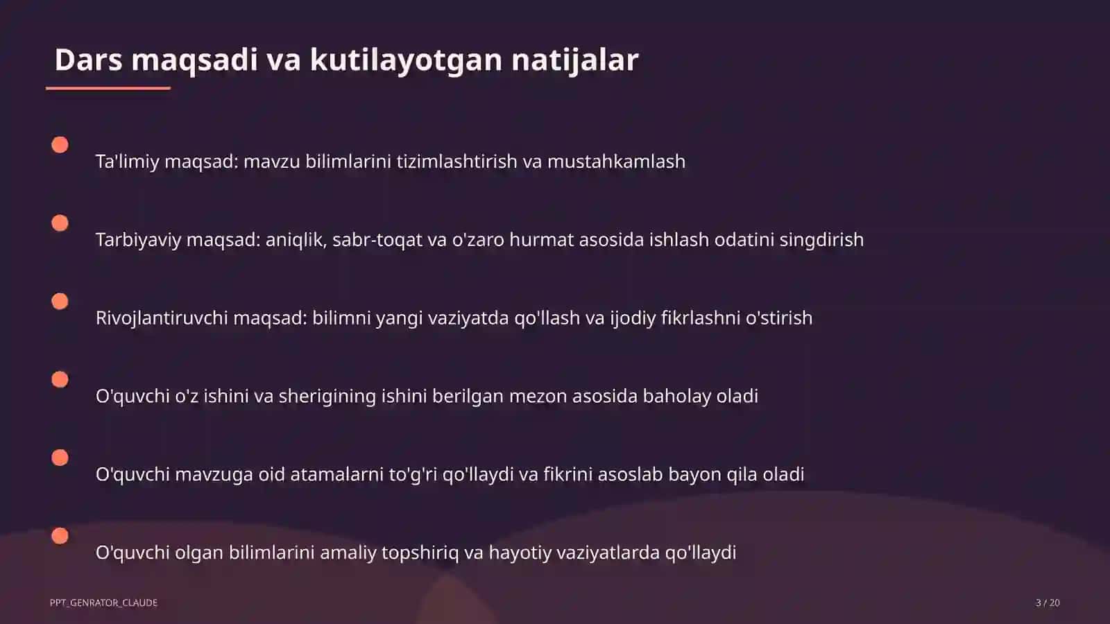 Uyushiq bo'laklar va tinish belgilari (8-sinf) 3
