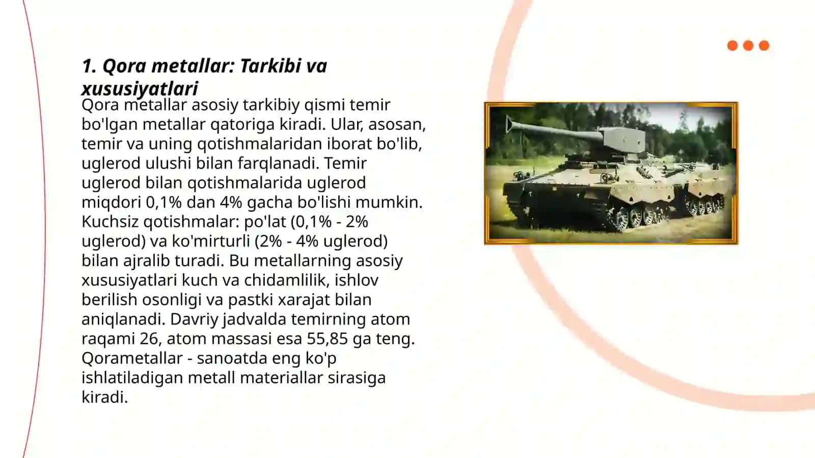 Qora metallar: Tarkibi va xususiyatlari 3