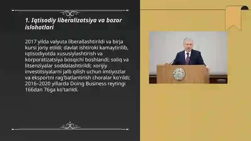 Iqtisodiy liberalizatsiya va bozor islohotlari 3