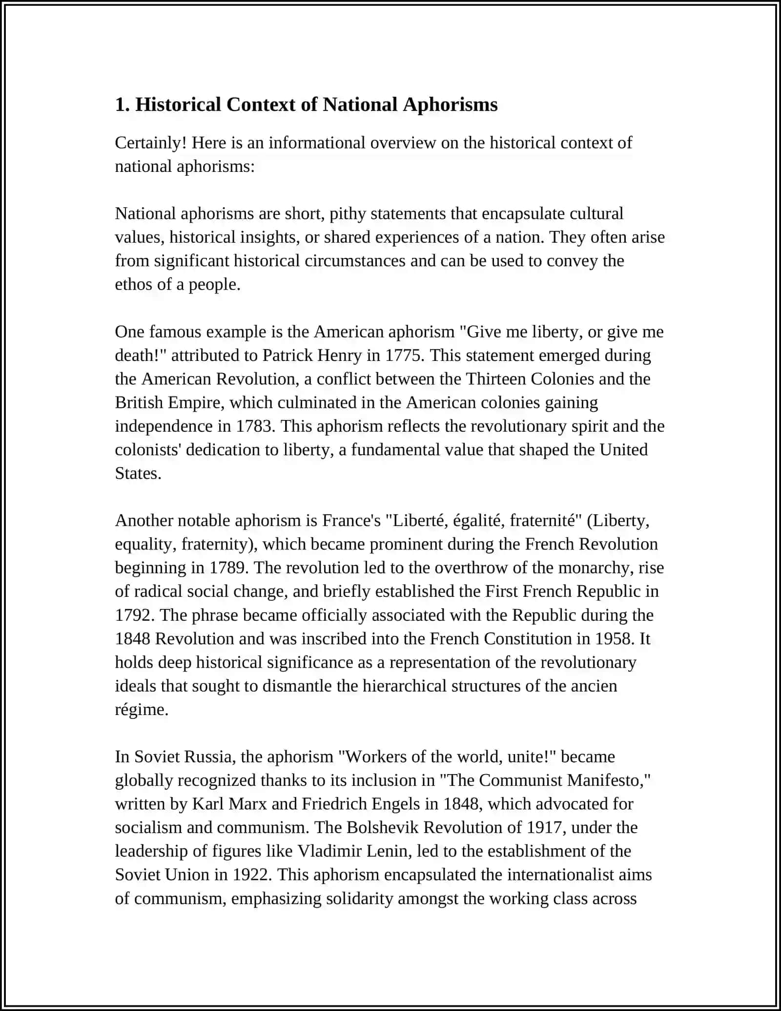 TRANSLATION OF APHORISMS OF NATIONAL CHARACTER 3