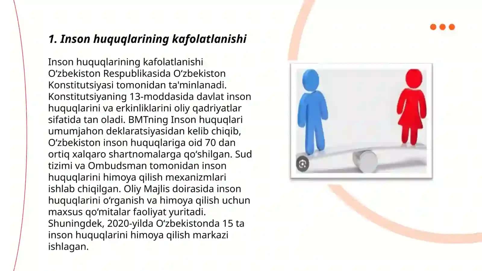 Inson haq huquqlari va erkinliklari kafolatining yaratilishi 3