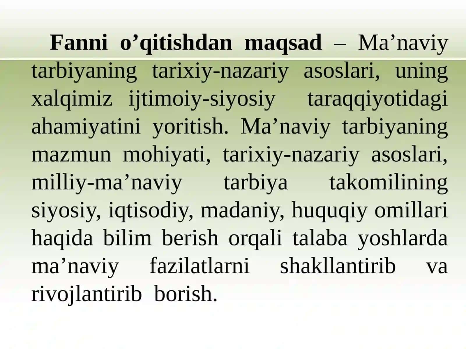 MA’NVIY TARBIYANING TARIXIYILDIZLARI 3