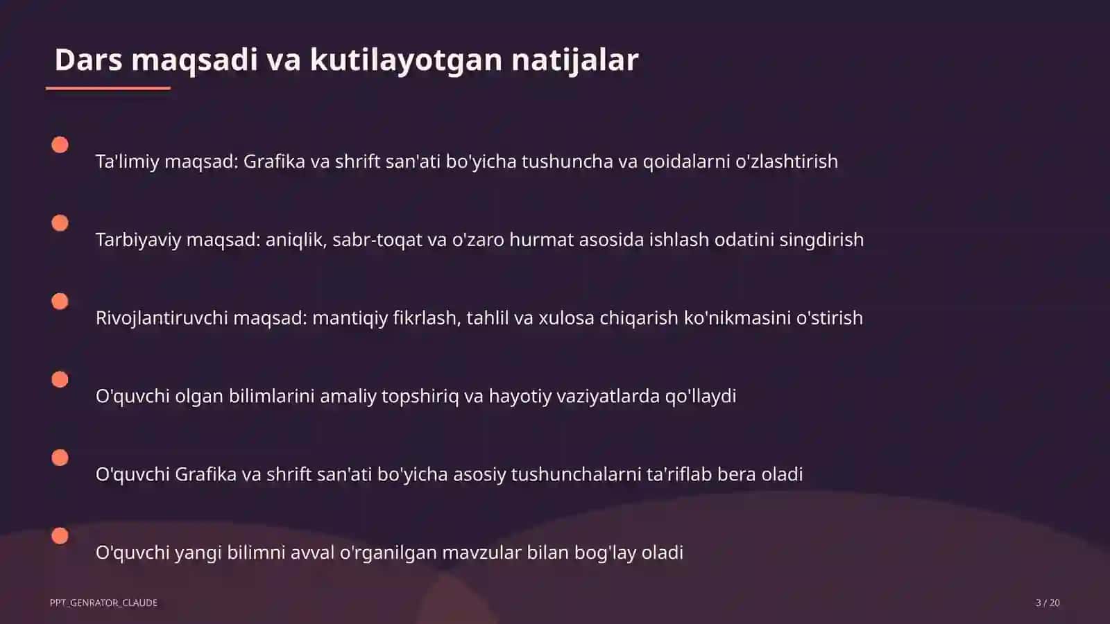 Grafika va shrift san'ati (6-sinf) 3