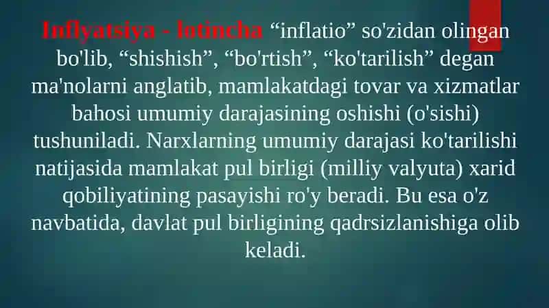 Inflatsiya va inflatsiyaga qarshi siyosat 3