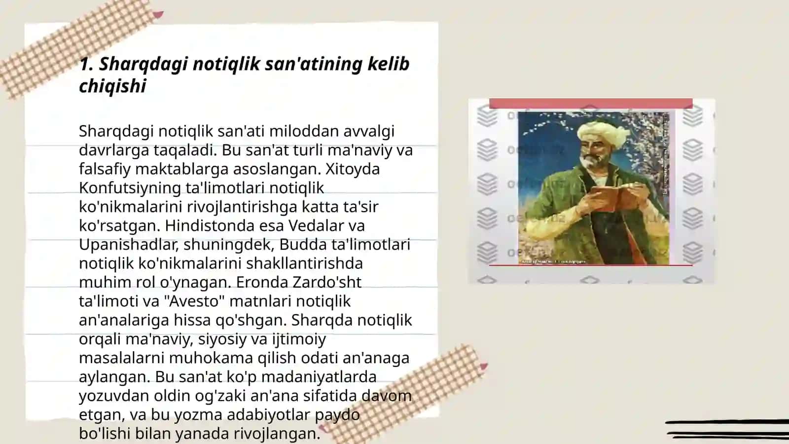 Sharq qadimgi Sharq va Oʻrta Osiyo notiqlik san'ati 3
