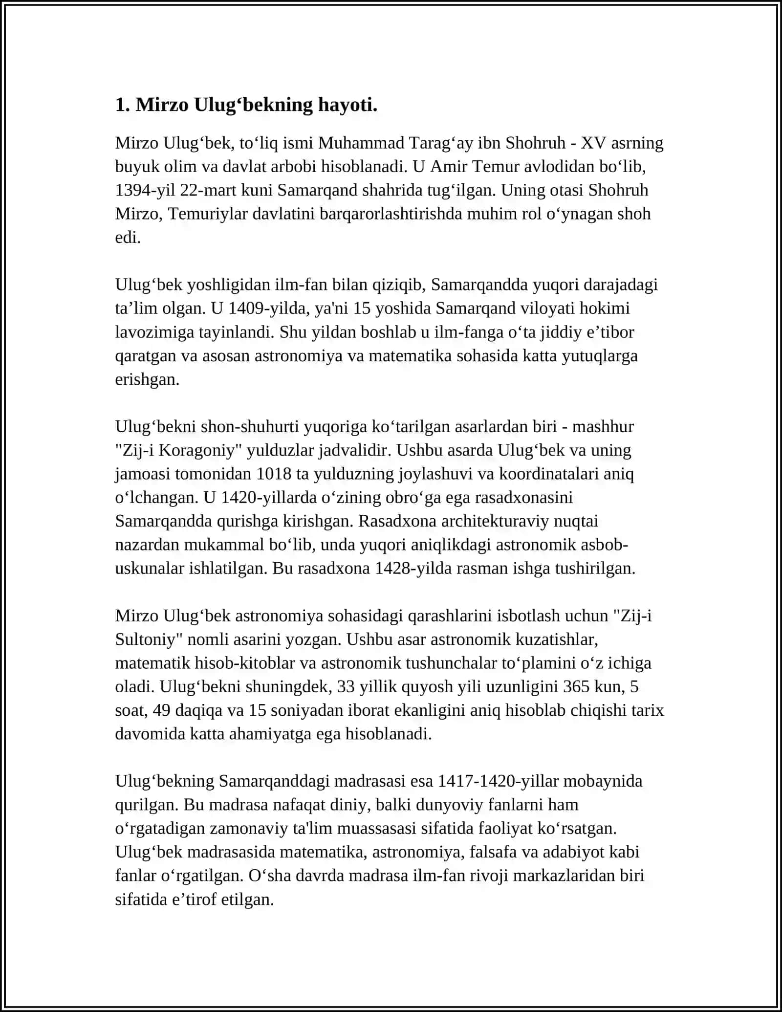 MIRZO ULUGʻBEK -DAVLAT ARBOBI VA BUYUK OLIM 3