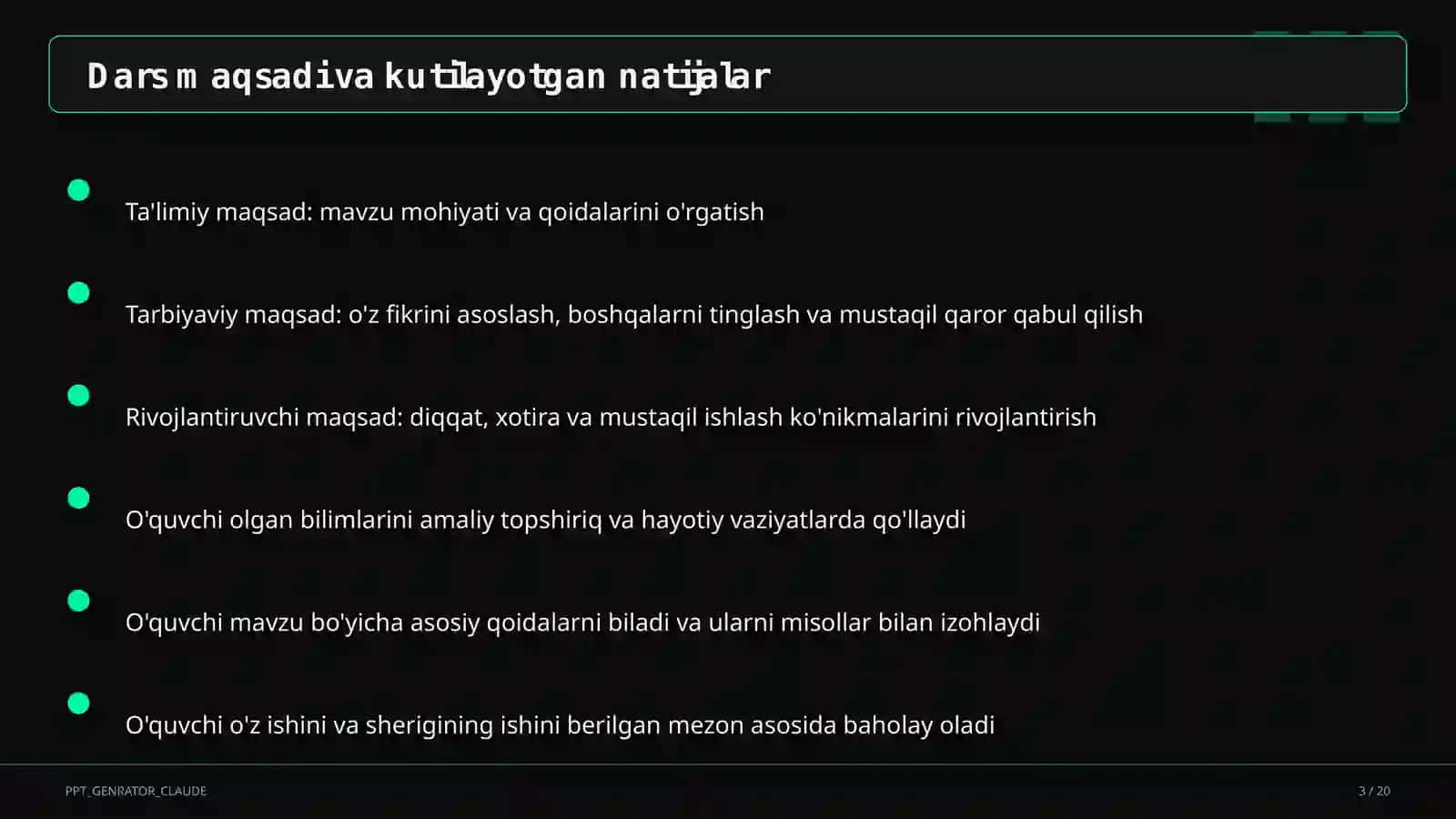 O'zbekiston transporti va aloqa tizimi (9-sinf) 3
