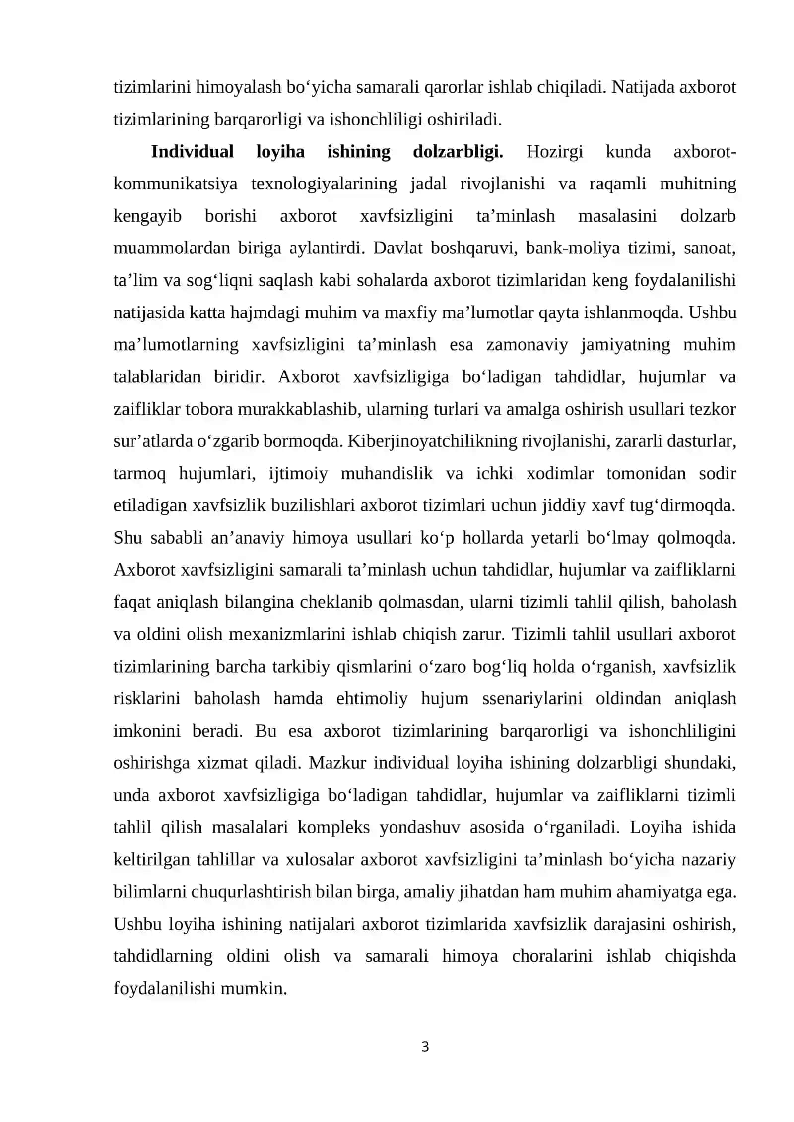 Axborot Xavfsizligiga Bo'ladigan Tahdidlar, Hujumlar va Zaifliklarni Tizimli Tahlil Qilish Usullari 3