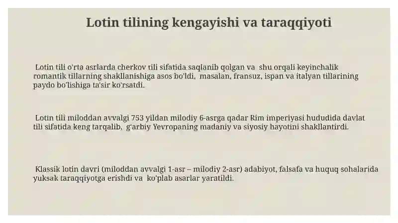 Lotin tili tarixi 3