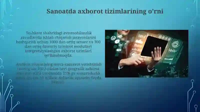 Iqtisodiyot sohalarida axborot tizimlaridan foydalanish xususiyatlari 3