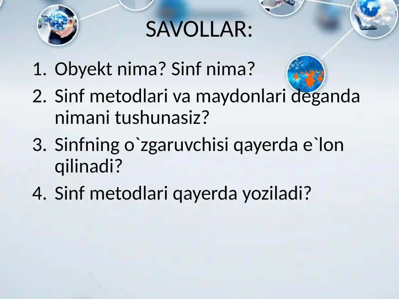 C++ sinfdagi maydon va metodlar, ularga murojaatlar. 3