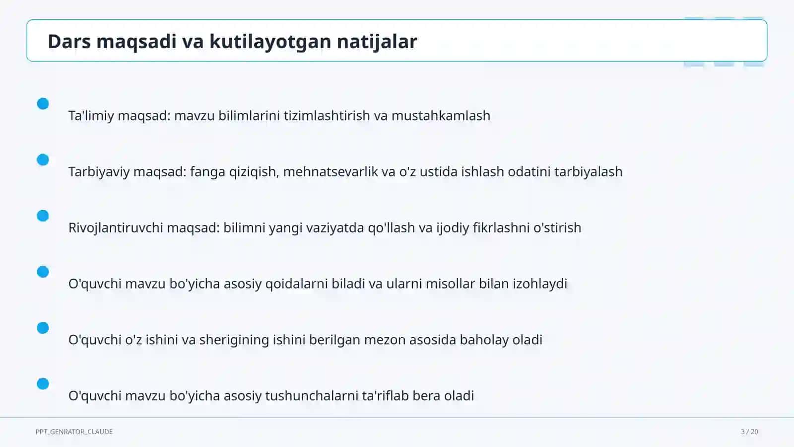 Dars materiallari tayyorlash 3