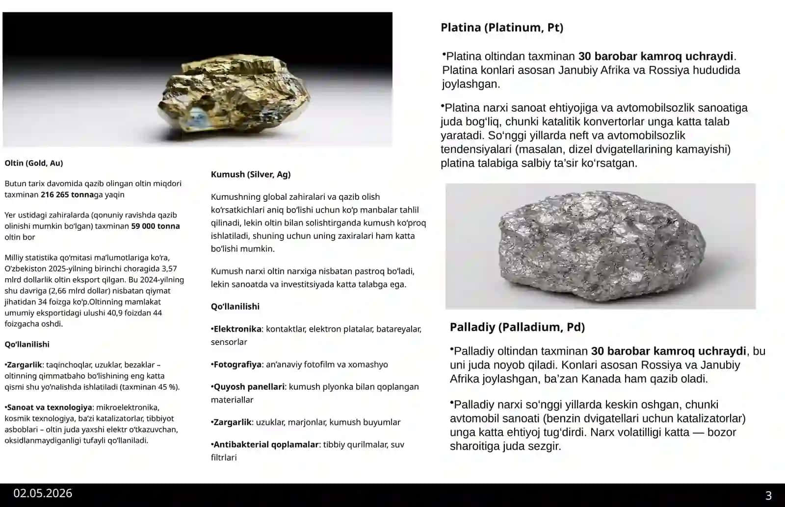 Qimmatbaho metallar 3