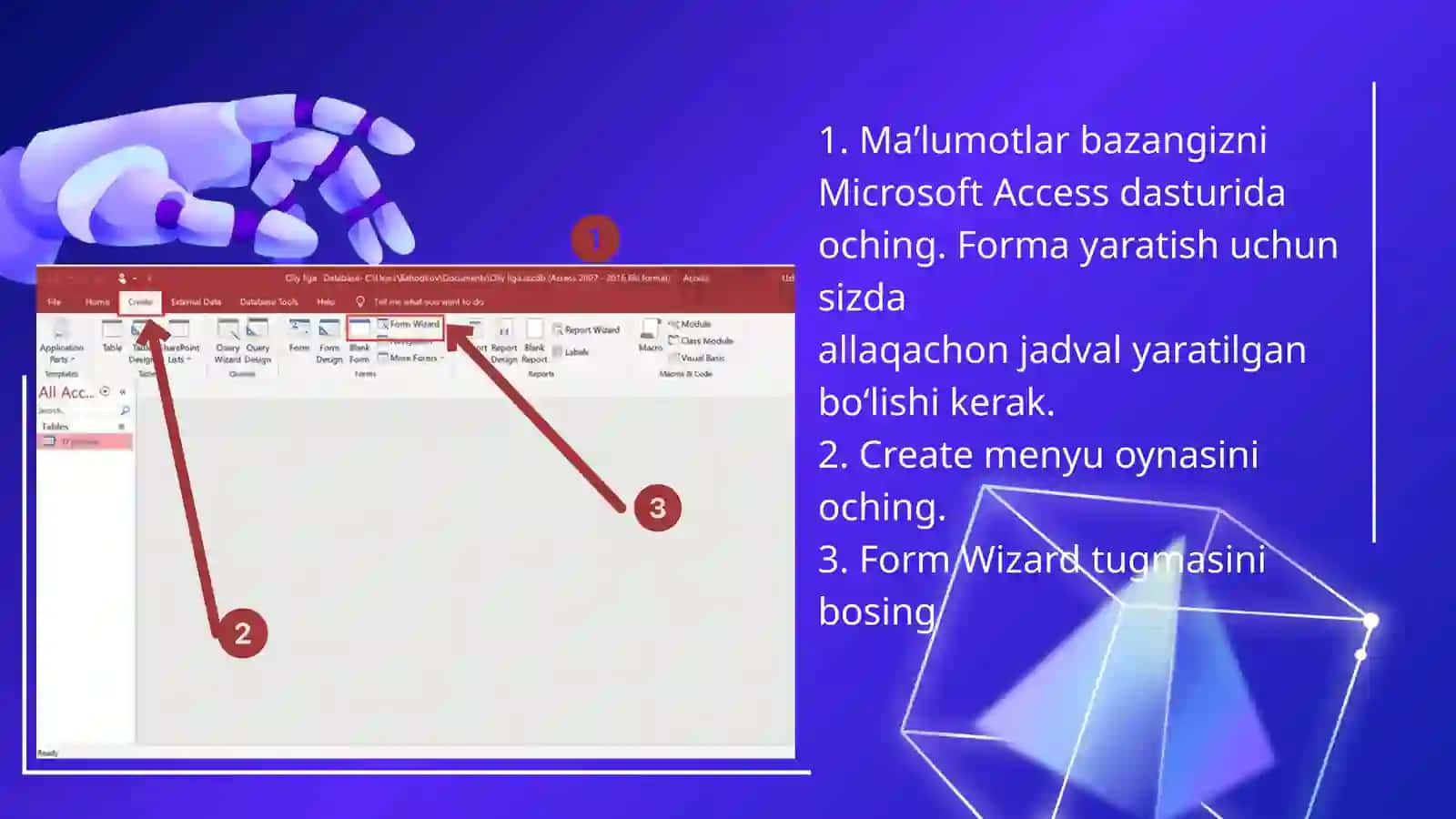MAʼLUMOT KIRITISH FORMASINI YARATING 3