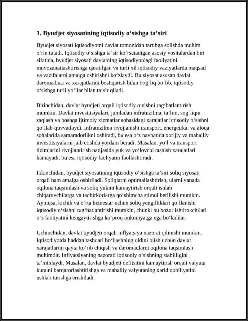 IQTISODIYOTNI DAVLAT TOMONIDAN TARTIBGA SOLISHNING BYUDJET-SOLIQ SIYOSATI VOSITALARI 3